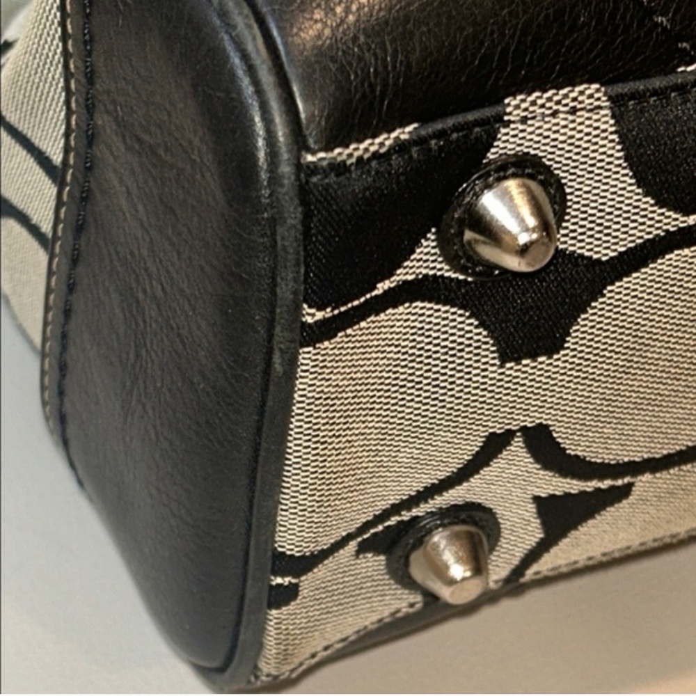 Coach Hamilton Signature Stripe Medium Carryall Signature Satchel - Picture 6 of 15